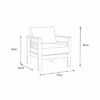 New White Outdoor Aluminium Sofa Lounge Setting Furniture Set Arms Chairs Table - Image 2