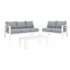 New White Outdoor Aluminium Sofa Lounge