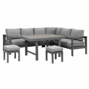 Charcoal Outdoor 2-in-1 Aluminium Sofa Lounge