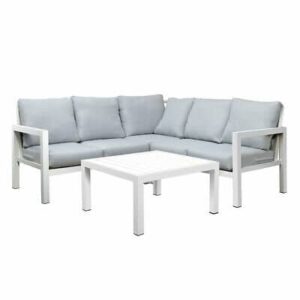 White Outdoor Aluminium Sofa Lounge