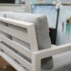 New White Outdoor Aluminium Sofa Lounge Setting Arm Chairs Table - Image 3