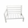 New White Outdoor Aluminium Sofa Lounge Setting Arm Chairs Table - Image 4