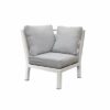 New White Outdoor Aluminium Sofa Lounge Setting Arm Chairs Table - Image 8