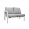 New White Outdoor Aluminium Sofa Lounge Setting Arm Chairs Table - Image 9