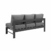 New Charcoal Outdoor Garden Aluminium 6 Seater L-Shaped Sofa Lounge Setting - Image 3