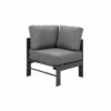 New Charcoal Outdoor Garden Aluminium 6 Seater L-Shaped Sofa Lounge Setting - Image 6
