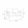 New White Outdoor Aluminium Sofa Lounge Set Arms Chairs Table - Image 6