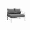White Outdoor 2-in-1 Aluminium Sofa Lounge Dining Table Setting Set Stool - Image 5
