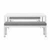 White Garden Lounge Aluminium Outdoor Bench