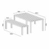NEW 3pc White Garden Lounge Aluminium Outdoor Bench Dining Set with Cushion - Image 7