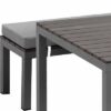 NEW 3pc Charcoal Garden Lounge Aluminium Outdoor Bench Dining Set with Cushion - Image 8