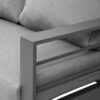 New Charcoal Outdoor Aluminium Sofa Lounge Setting Furniture Set Arms Chairs Tab - Image 2
