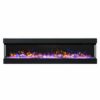New 72 Inch Electric Fireplace Heater Recessed Wall Mounted 3 Sided Glass Heater - Image 3