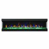 New 72 Inch Electric Fireplace Heater Recessed Wall Mounted 3 Sided Glass Heater - Image 4