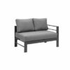New Charcoal Outdoor Aluminium Sofa Lounge Setting Furniture Set Arms Chairs Tab - Image 6