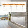 New 72 Inch Electric Fireplace Heater Recessed Wall Mounted 3 Sided Glass Heater - Image 6