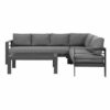 New Charcoal Outdoor Aluminium Sofa Lounge Setting Furniture Set Arms Chairs Tab - Image 9