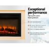 Devanti 2000W Electric Fireplace Mantel Fire Heater 3D Log Flame Effect Portable - Image 4