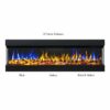 New 72 Inch Electric Fireplace Heater Recessed Wall Mounted 3 Sided Glass Heater - Image 11