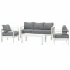 New White Outdoor Aluminium Sofa Lounge