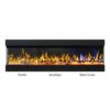 New 72 Inch Electric Fireplace Heater Recessed Wall Mounted 3 Sided Glass Heater - Image 12