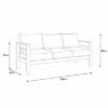 New White Outdoor Aluminium Sofa Lounge Setting Furniture Set Arms Chairs Table - Image 4