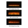 1500W 50 Inch Black frame Wall Mounted Electric Fireplace Heater With Realistic Fire - Image 5