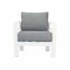 New White Outdoor Aluminium Sofa Lounge Setting Furniture Set Arms Chairs Table - Image 8