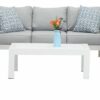 New White Outdoor Aluminium Sofa Lounge Setting Furniture Set Arms Chairs Table - Image 11