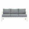 New White Outdoor Aluminium Sofa Lounge Setting Garden Furniture Set Chairs - Image 10