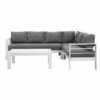 New White Outdoor Aluminium Sofa Lounge Setting Furniture Set Arms Chairs Table - Image 10