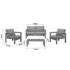New Charcoal Outdoor Aluminium Sofa Lounge Setting Furniture Set Chairs Table - Image 2