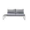 New White Aluminium Outdoor Garden Sofa Lounge Furniture Setting Table Chairs - Image 2