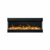 New 43 Inch Electric Fireplace Heater Wall Recessed Mounted 3 Sided Glass Logs - Image 2