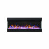 New 43 Inch Electric Fireplace Heater Wall Recessed Mounted 3 Sided Glass Logs - Image 3