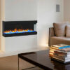 New 43 Inch Electric Fireplace Heater Wall Recessed Mounted 3 Sided Glass Logs - Image 7