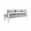 New White Outdoor Aluminium Sofa Lounge Setting Furniture Set Arms Chairs Table - Image 7