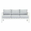 White Outdoor Aluminium Sofa Lounge Setting Arms Chairs Table - Image 2