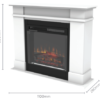 Dimplex 1500W Medium Rail Suite Portable LED Electric Fireplace Room Heater - Image 5