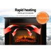 2000W Electric Fireplace Heater Realistic Flame Effect w Thermostat Timer Remote - Image 4