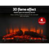 2000W Electric Fireplace Heater Realistic Flame Effect w Thermostat Timer Remote - Image 6