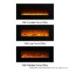 36"- 72" Black Built-in Recessed / Wall Mounted Electric Fireplace - Image 2