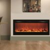 36"- 72" Black Built-in Recessed / Wall Mounted Electric Fireplace - Image 4