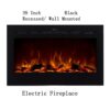 36"- 72" Black Built-in Recessed / Wall Mounted Electric Fireplace - Image 5