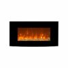 36"- 72" Black Built-in Recessed / Wall Mounted Electric Fireplace - Image 9