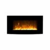 36"- 72" Black Built-in Recessed / Wall Mounted Electric Fireplace - Image 10