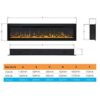 72 Inch 1500W Wall Electric Fireplace Built-in Wall Recessed Flame Effect - Image 4