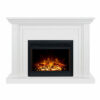Kingsley 2000W Electric Fireplace White Mantel