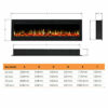 1500W 72inch Recessed Wall Mounted Electric Fireplace Flame Effect - Image 5