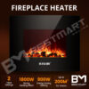 MAXKON Electric Fireplace Wall Mounted